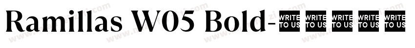 Ramillas W05 Bold字体转换